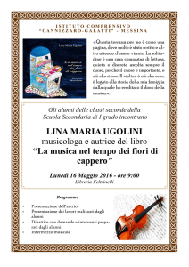 LINA MARIA UGOLINI musicologa e autrice del libro “La musica nel