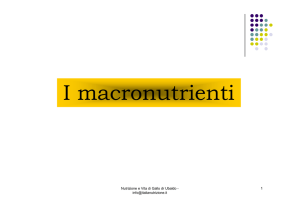 I macronutrienti - Italia Nutrizione