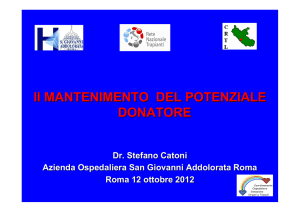 Mantenimento del Donatore - Azienda Ospedaliera San Giovanni
