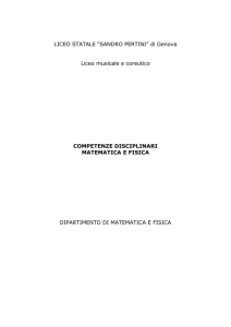 Competenze disciplinari di matematica e fisica