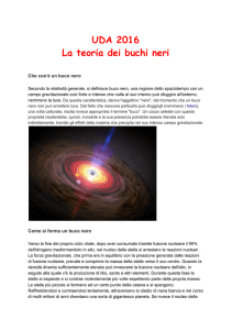 UDA 2016 La teoria dei buchi neri