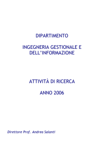 dipartimento ingegneria gestionale e dell`informazione