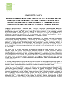COMUNICATO STAMPA Advanced Accelerator Applications