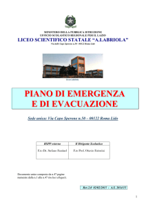 piano di evacuazione 2015