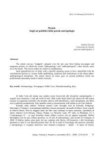 Pizzini. Sugli usi pubblici della parola antropologia