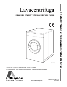 avvertenza - Alliance Laundry Systems