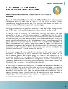 1 1 1. l`economia italiana riparte, ma la crescita è da consolidare