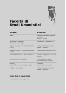 Facoltà di Studi Umanistici