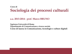 Sociologia dei processi culturali
