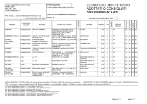 elenco dei libri di testo adottati o consigliati