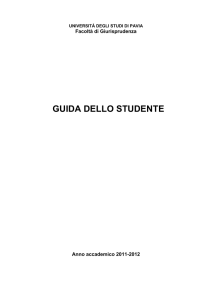 Guida dello Studente 2011-2012 - Dipartimento di Giurisprudenza