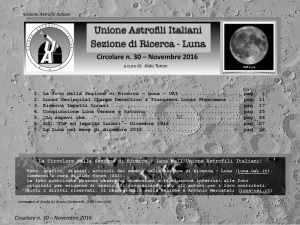 Circolare n. 30 – Novembre 2016 - Sezione Luna