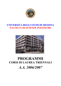 PROGRAMMI - Università degli Studi di Messina