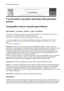 Caratteristiche ecografiche della litiasi della ghiandola