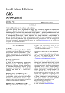 informazioni - Società Italiana Statistica