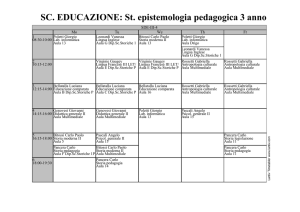 Storia ed epistemologia pedagogica