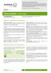 Obiettivi e politica di investimento Profilo di rischio e di rendimento