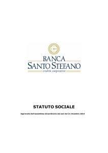 statuto sociale - Banca Santo Stefano