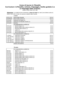 I linguaggi delle scienze - Scuola di Lettere e Beni Culturali