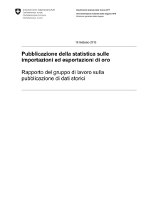 Pubblicazione della statistica sulle importazioni ed esportazioni di