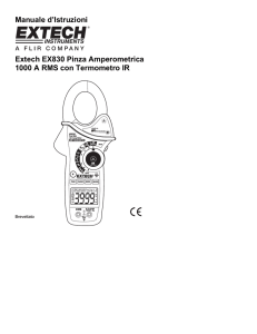 Manuale d`Istruzioni Extech EX830 Pinza Amperometrica 1000