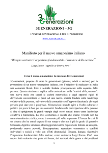 3GENERAZIONI – 3G Manifesto per il nuovo umanesimo italiano