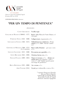 Per un tempo di penitenza - Ensemble Vocale di Napoli