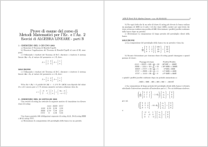 Prove di esame del corso di Metodi Matematici per l`Ec. e l`Az. 2