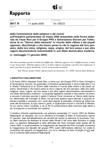 Rapporto - Repubblica e Cantone Ticino