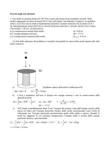 Esercizi sugli urti soluzioni 1. Una molla di costante elastica K=343