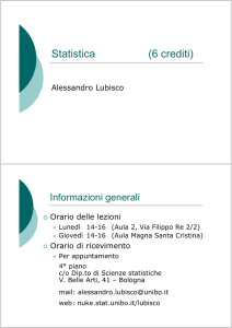 Statistica (6 crediti)