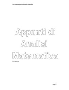 Ezio Mazzola Appunti di Analisi Matematica Page | 1 Ezio Mazzola