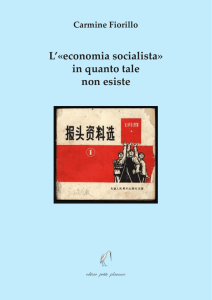 L`«economia socialista» in quanto tale non esiste