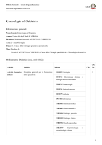 Ginecologia ed Ostetricia - Università degli Studi di Verona