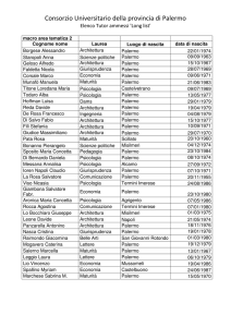 Long List - Consorzio Universitario della provincia di Palermo