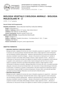 biologia vegetale e biologia animale