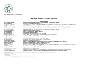 CALENDARIO DIDATTICO - master per giurista d`impresa