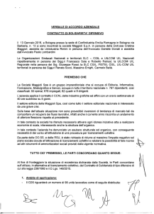 Verbale accordo contratto di solidarietà - FISTel Veneto