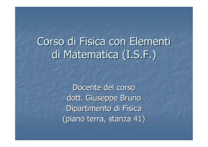 Corso di Fisica con Elementi di Matematica (ISF)