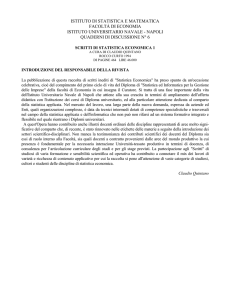 istituto di statistica e matematica facoltà di economia istituto