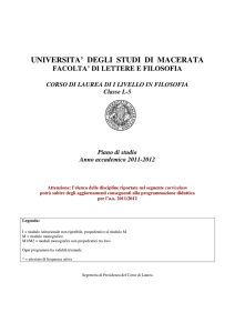 UNIVERSITA` DEGLI STUDI DI MACERATA