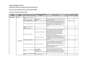 insegnamenti per a.a. 2010/2011