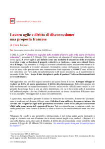 Lavoro agile e diritto di disconnesione: una proposta francese