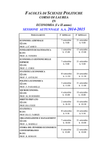 facoltà di scienze politiche