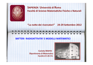 Batteri, radioattività e modelli matematici - e-learning