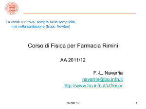 Corso di Fisica per Farmacia Rimini - ISHTAR