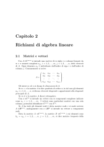 Capitolo 2 Richiami di algebra lineare