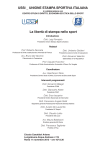 USSI _ UNIONE STAMPA SPORTIVA ITALIANA La libertà di stampa