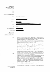 FORMATO EU R OPEO PER IL CURRICULUM VITAE INFORl