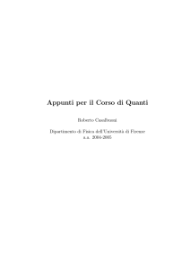 Appunti per il Corso di Quanti